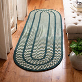 Safavieh Braided Brd401B Ivory/Dark Green Rug - Safavieh - brd401b - 3r