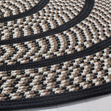 Safavieh Braided Brd401C Ivory/Black Rug - Safavieh - brd401c - 3r