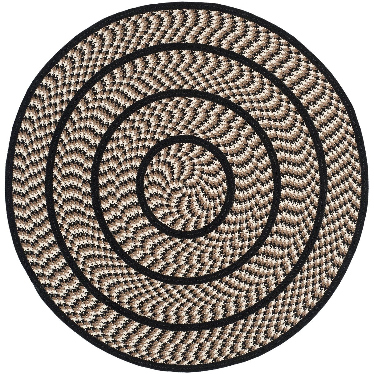 Safavieh Braided Brd401C Ivory/Black Rug - Safavieh - brd401c - 3r