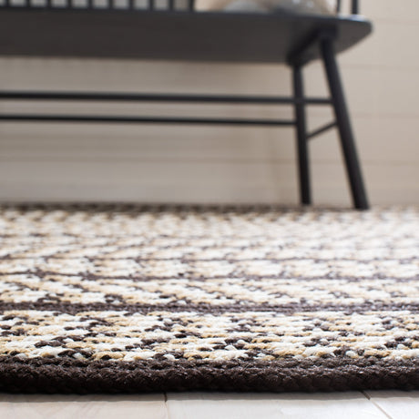 Safavieh Braided Brd401C Ivory/Black Rug - Safavieh - brd401c - 3r