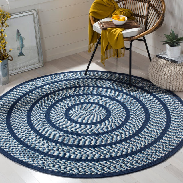 Safavieh Braided Brd401D Ivory/Navy Rug.