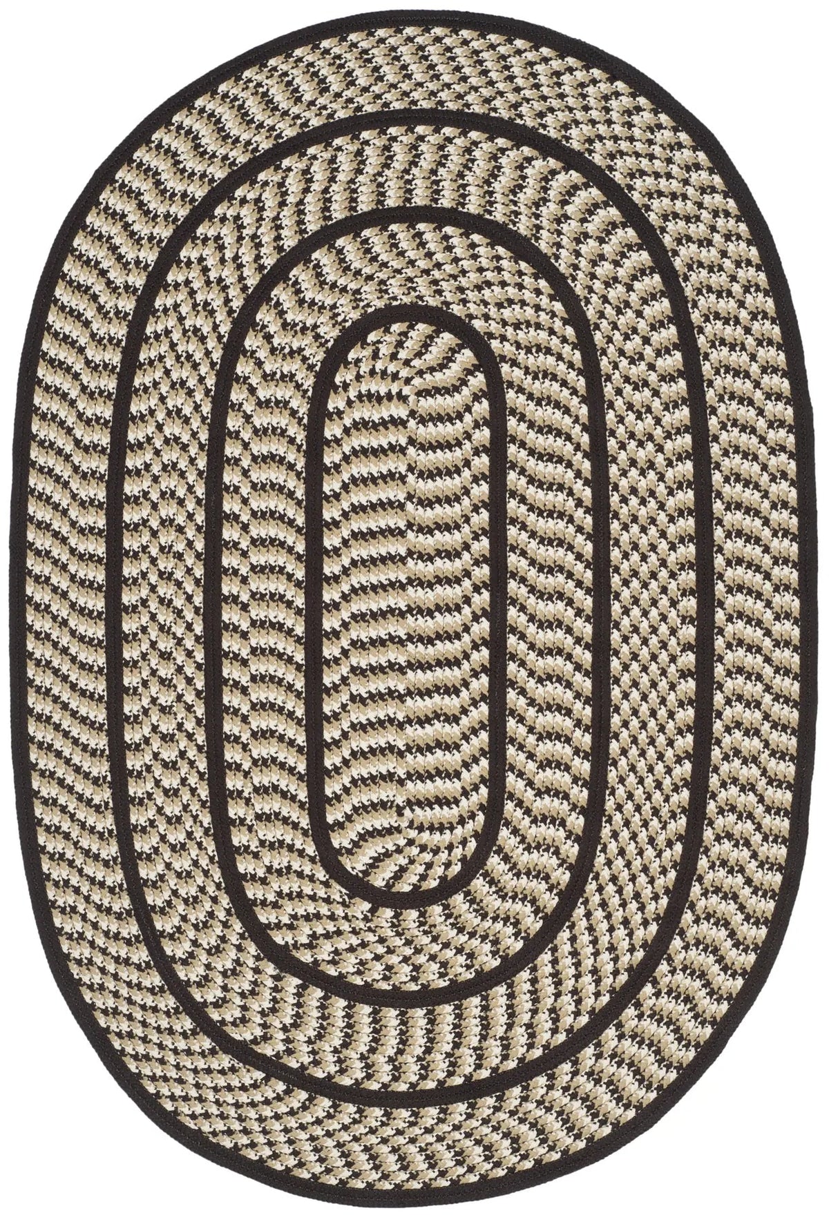 Safavieh Braided 3'-0" x 5'-0" Rug in Ivory / Dark Brown