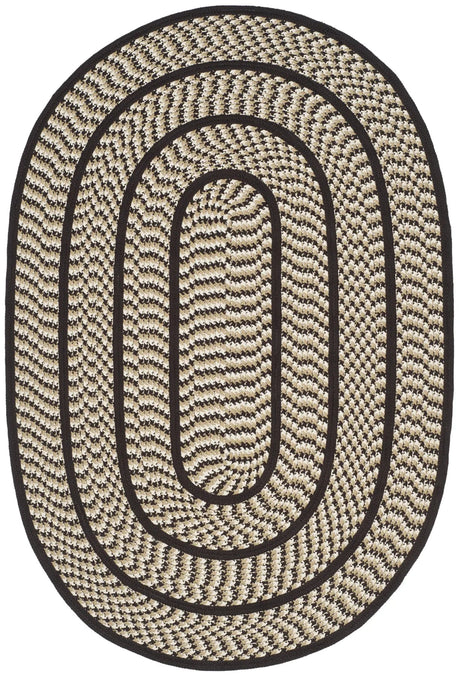 Safavieh Braided 3'-0" x 5'-0" Rug in Ivory / Dark Brown