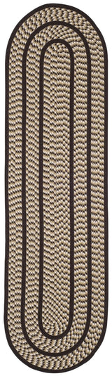 Safavieh Braided 2'-3" x 8'-0" Rug in Ivory / Dark Brown