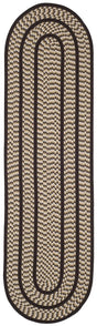 Safavieh Braided 2'-3" x 8'-0" Rug in Ivory / Dark Brown