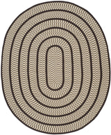 Safavieh Braided 8'-0" x 10'-0" Rug in Ivory / Dark Brown