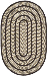 Safavieh Braided 5'-0" x 8'-0" Rug in Ivory / Dark Brown