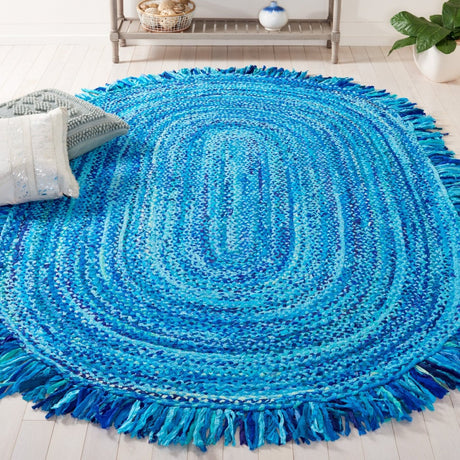 Safavieh Braided Brd451K Turquoise Rug.