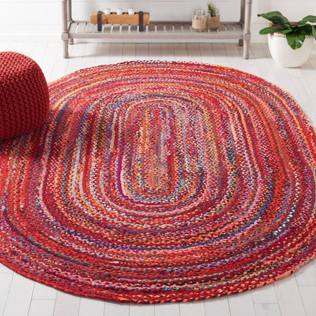 Safavieh Braided Brd452P Rust/Multi Rug.