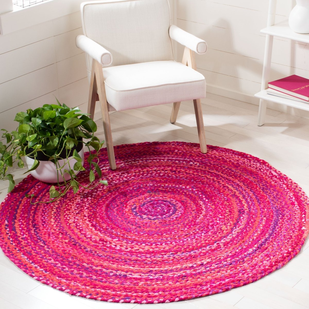 Safavieh Braided Brd452U Pink/Fuchsia Rug.