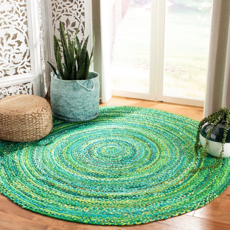 Safavieh Braided Brd452Y Green Rug.