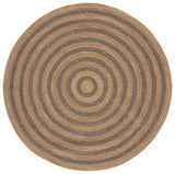 Safavieh Braided 5'-0" x 5'-0" Rug in Natural / Grey