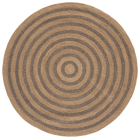 Safavieh Braided 5'-0" x 5'-0" Rug in Natural / Grey