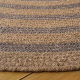Safavieh Braided 5'-0" x 5'-0" Rug in Natural / Grey