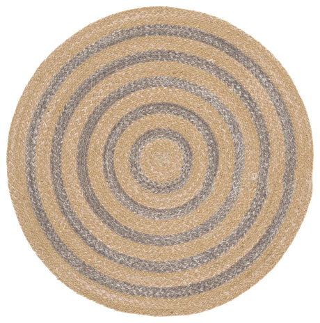 Safavieh Braided 3'-0" x 3'-0" Rug in Natural / Grey