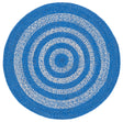 Safavieh Braided 3'-0" x 3'-0" Rug in Blue / Ivory