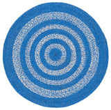Safavieh Braided 3'-0" x 3'-0" Rug in Blue / Ivory