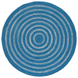 Safavieh Braided 5'-0" x 5'-0" Rug in Blue / Ivory