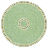 Safavieh Braided 3'-0" x 3'-0" Rug in Green / Gold