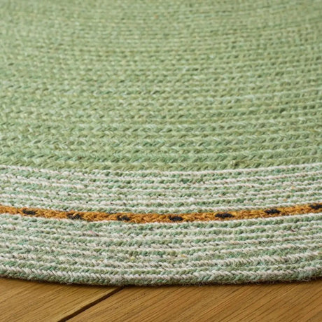 Safavieh Braided 5'-0" x 5'-0" Rug in Green / Gold