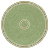 Safavieh Braided 5'-0" x 5'-0" Rug in Green / Gold