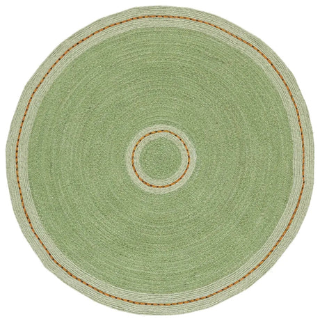 Safavieh Braided 5'-0" x 5'-0" Rug in Green / Gold