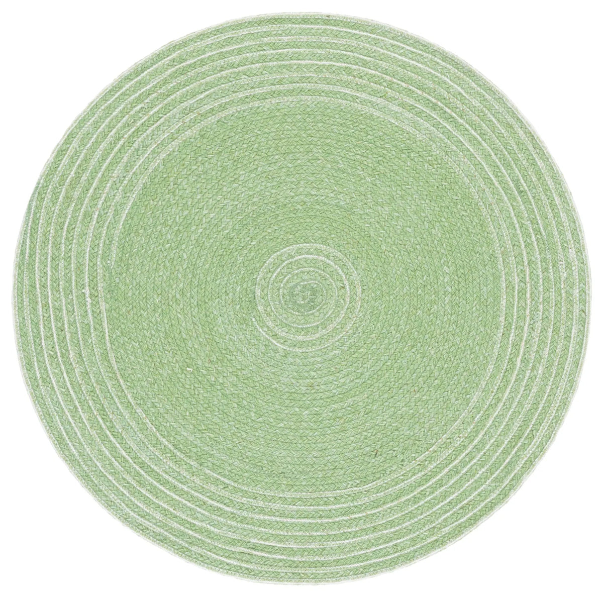 Safavieh Braided 3'-0" x 3'-0" Rug in Green / Ivory