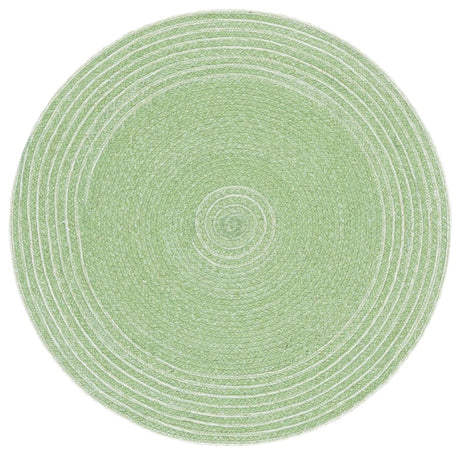 Safavieh Braided 3'-0" x 3'-0" Rug in Green / Ivory