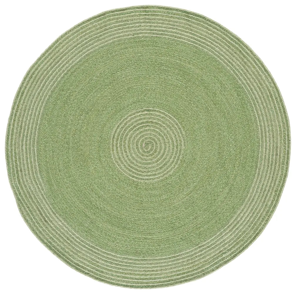 Safavieh Braided 5'-0" x 5'-0" Rug in Green / Ivory