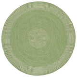 Safavieh Braided 5'-0" x 5'-0" Rug in Green / Ivory