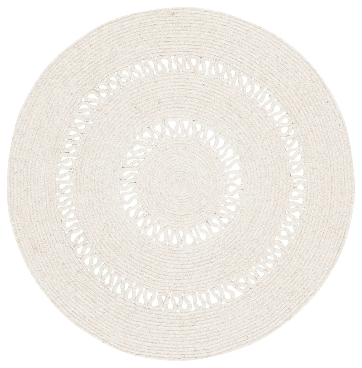Safavieh Braided 3'-0" x 3'-0" Rug in Beige