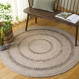 Safavieh Braided 5'-0" x 5'-0" Rug in Grey / Silver