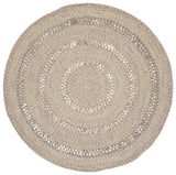 Safavieh Braided 5'-0" x 5'-0" Rug in Grey / Silver