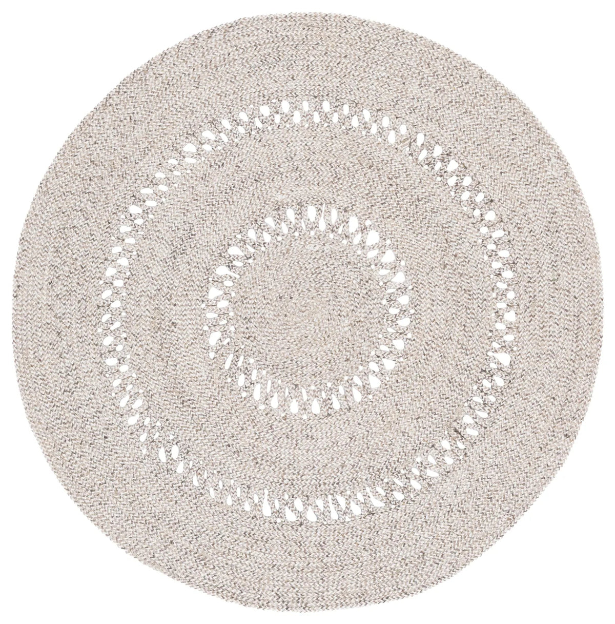 Safavieh Braided 3'-0" x 3'-0" Rug in Grey / Silver