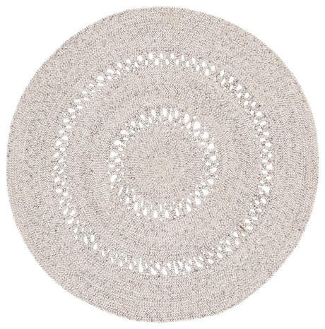 Safavieh Braided 3'-0" x 3'-0" Rug in Grey / Silver