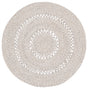 Safavieh Braided 3'-0" x 3'-0" Rug in Grey / Silver