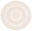 Safavieh Braided 3'-0" x 3'-0" Rug in Peach / Ivory
