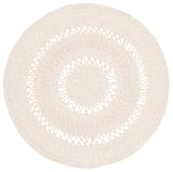 Safavieh Braided 3'-0" x 3'-0" Rug in Peach / Ivory