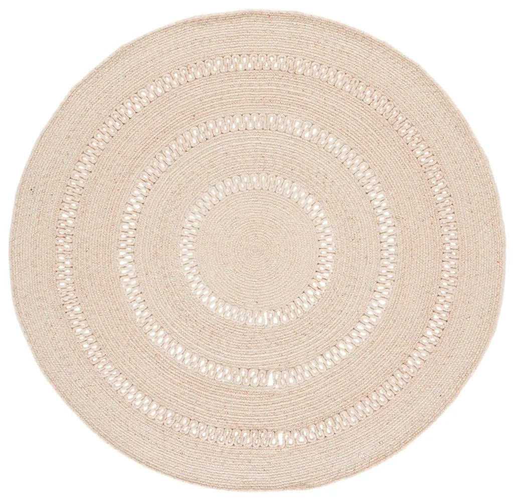 Safavieh Braided 5'-0" x 5'-0" Rug in Peach / Ivory