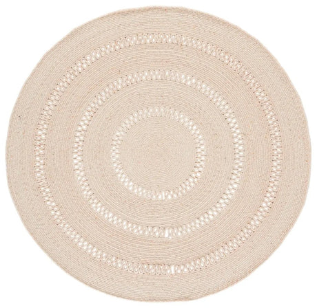 Safavieh Braided 5'-0" x 5'-0" Rug in Peach / Ivory