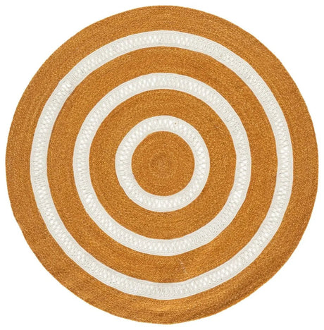 Safavieh Braided 5'-0" x 5'-0" Rug in Gold / Ivory