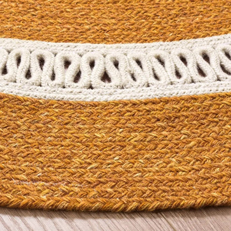 Safavieh Braided 5'-0" x 5'-0" Rug in Gold / Ivory