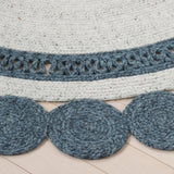 Safavieh Braided 5'-0" x 5'-0" Rug in Blue / Sage