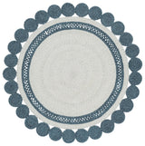 Safavieh Braided 5'-0" x 5'-0" Rug in Blue / Sage