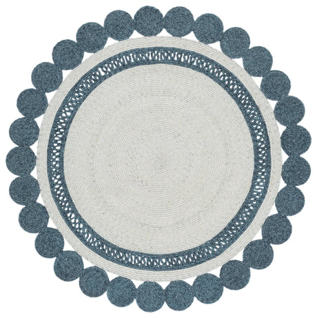 Safavieh Braided 5'-0" x 5'-0" Rug in Blue / Sage