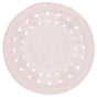 Safavieh Braided 3'-0" x 3'-0" Rug in Pink / Ivory