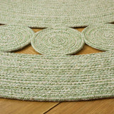 Safavieh Braided 5'-0" x 5'-0" Rug in Green / Ivory