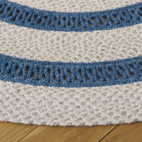 Safavieh Braided 5'-0" x 5'-0" Rug in Blue / Grey
