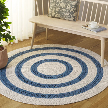 Safavieh Braided 5'-0" x 5'-0" Rug in Blue / Grey