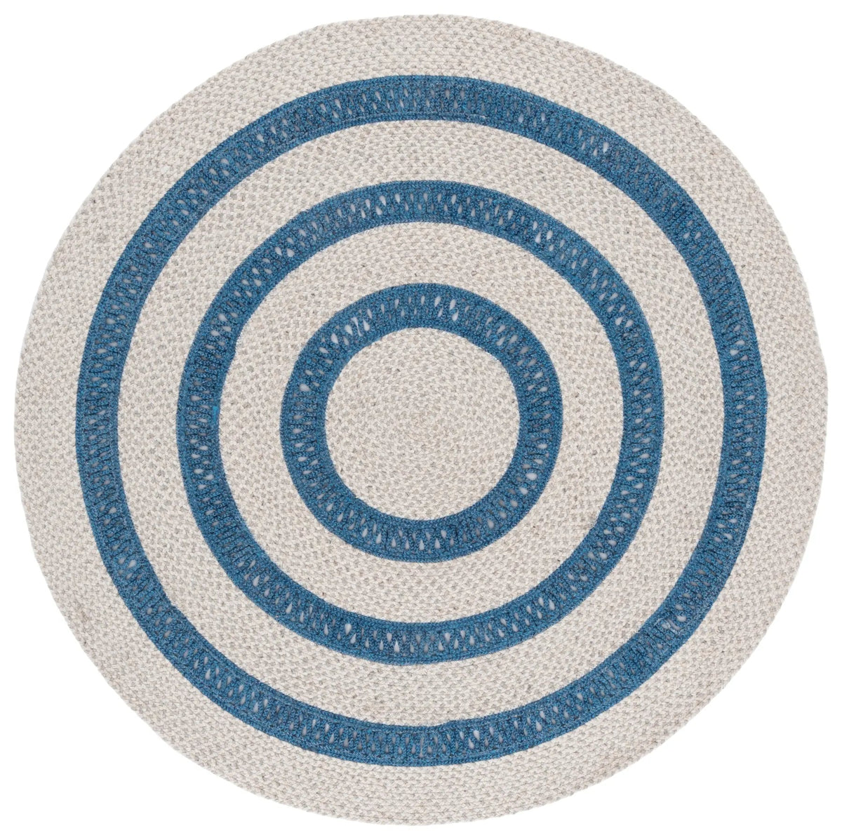 Safavieh Braided 5'-0" x 5'-0" Rug in Blue / Grey